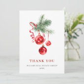 Weihnachtsfeiertag Dankeskarte (Stehend Vorderseite)