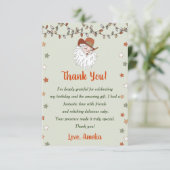 Weihnachtsfeiertag Dankeskarte (Stehend Vorderseite)