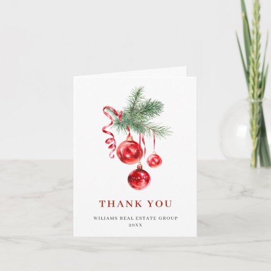 Weihnachtsfeiertag Dankeskarte (Vorderseite)