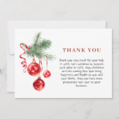 Weihnachtsfeiertag Dankeskarte (Vorderseite)