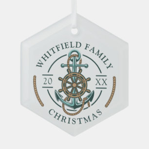 Weihnachtsfeiertag der benutzerdefinierten Familie Ornament Aus Glas