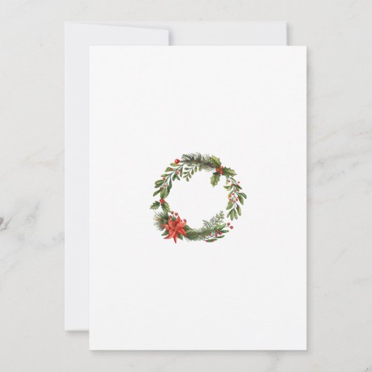 Weihnachtsfeiertag der Firmenmitarbeiter Einladung (Rückseite)