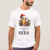 Weihnachtsfeiertag der Funny Men's Beer T-Shirt (Vorderseite)