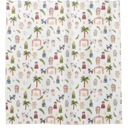 Weihnachtsfeiertag der Geburt Duschvorhang (Vorderseite)