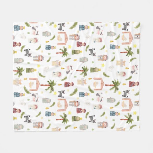 Weihnachtsfeiertag der Geburt Fleecedecke (Vorderseite (Horizontal))