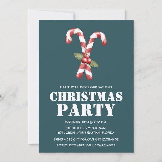 Weihnachtsfeiertag der Mitarbeiter Einladung (Vorderseite)