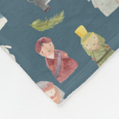 Weihnachtsfeiertag der Navy Fleece Blanket (Ecke)