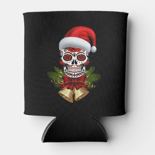 Weihnachtsfeiertag der Weihnachtsmannmütze des tot Dosenkühler (Vorderseite)