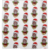Weihnachtsfeiertag der Weihnachtsmannmütze des tot Duschvorhang (Vorderseite)