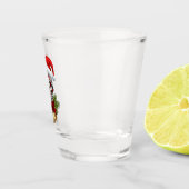 Weihnachtsfeiertag der Weihnachtsmannmütze des tot Schnapsglas (Rechts)