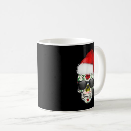 Weihnachtsfeiertag des toten Zuckerschädels Pa Kaffeetasse (VorderseiteRechts)