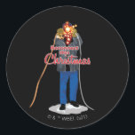 Weihnachtsfeiertag | Diesen Weihnachten wieder ans Runder Aufkleber<br><div class="desc">Schließen Sie dieses Weihnachtsfest mit dieser unglaublich witzig Grafik aus dem Film,  National Lampoon's Weihnachtsfeiertag.</div>