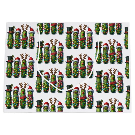 Weihnachtsfeiertag Dill Pickles Geschenktasche Große Geschenktüte (Vorderseite)