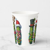 Weihnachtsfeiertag Dill Pickles in einem Jar Paper Pappbecher (Rechts)