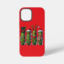 Weihnachtsfeiertag Dill Pickles Rotes iPhone Case