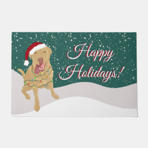 Weihnachtsfeiertag Dudley Labrador Fußmatte