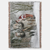 Weihnachtsfeiertag durch den Weihnachtsmann Decke (Vorderseite Vertikal)