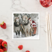 Weihnachtsfeiertag durch den Weihnachtsmann Serviette (Beispiel)