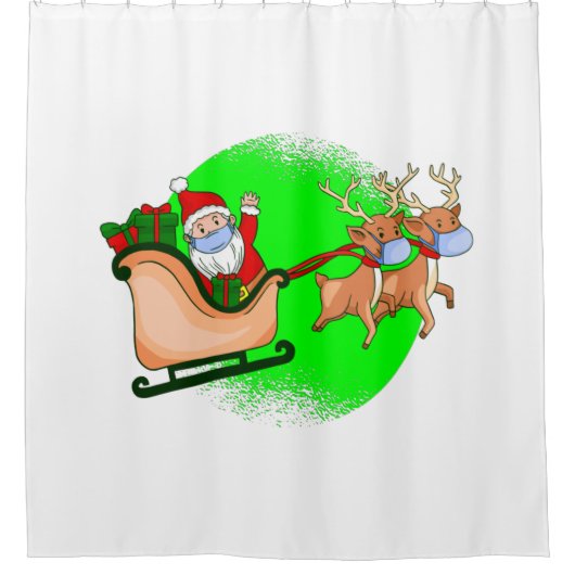 Weihnachtsfeiertag Duschvorhang (Vorderseite)