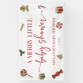 Weihnachtsfeiertag Ein lustiges kleines Baby-Dusch Banner (Vertikal)