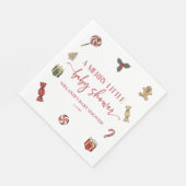 Weihnachtsfeiertag Eine lustige kleine Babydusche Serviette (Ecke)