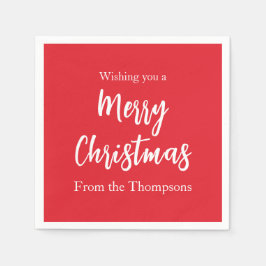 Weihnachtsfeiertag Einfach Rot Minimalistisch Nied Serviette