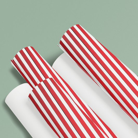 Weihnachtsfeiertag Einfach Rot Streifen festlich Geschenkpapier