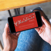 Weihnachtsfeiertag Einfach Roter Winter Kariert Einladung