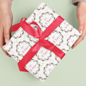 Weihnachtsfeiertag Einfache Grüne Grüne Kraut Geschenkpapier Set