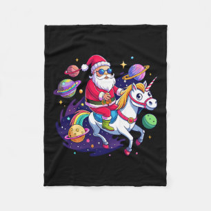 Weihnachtsfeiertag Einhorn Niedlicher Weihnachtsfe Fleecedecke
