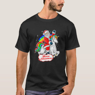 Weihnachtsfeiertag Einhorn, Niedlicher Weihnachtsr T-Shirt