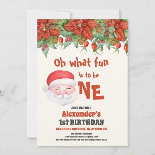 Weihnachtsfeiertag Einladung (Vorderseite)