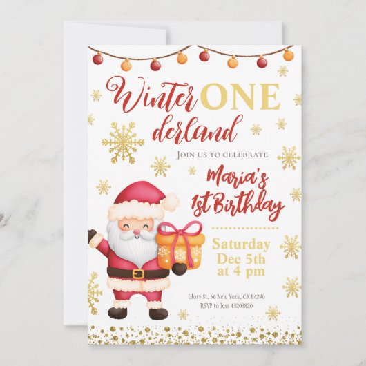 Weihnachtsfeiertag Einladung (Vorderseite)