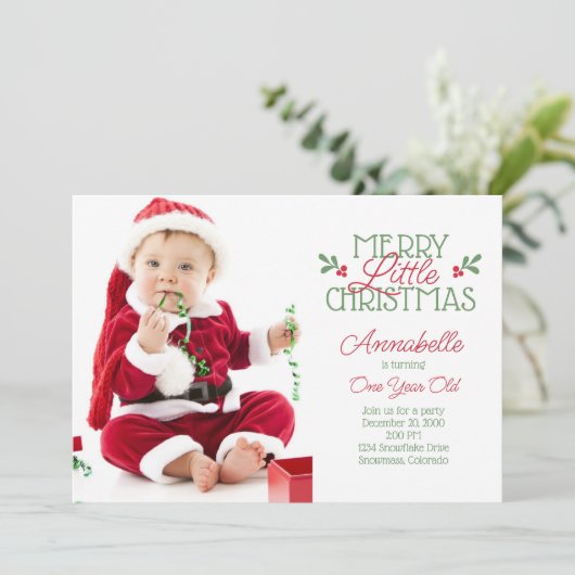 Weihnachtsfeiertag Einladung (Stehend Vorderseite)