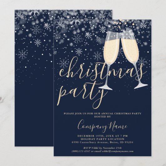 Weihnachtsfeiertag Einladung (Vorne/Hinten)