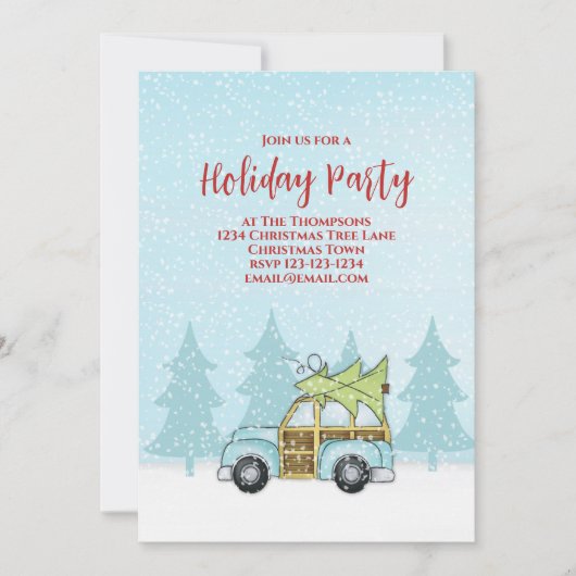 Weihnachtsfeiertag Einladung (Vorderseite)