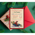 Weihnachtsfeiertag - Einladung<br><div class="desc">Alle Lieben heimlich Santa! Laden Sie Ihre Freunde ein,  um den Urlaub mit diesem schönen Design mit einem Vintagen Santa in seinem "getaway car" zu feiern.</div>