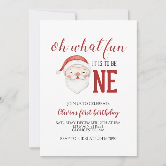 Weihnachtsfeiertag Einladung (Vorderseite)