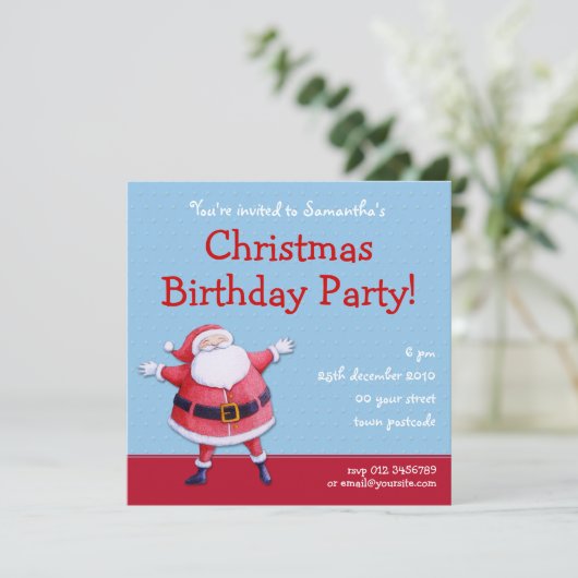 Weihnachtsfeiertag - Einladung (Stehend Vorderseite)