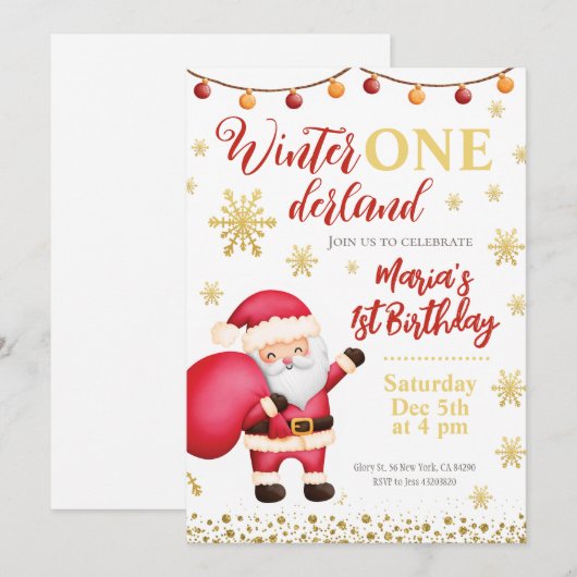 Weihnachtsfeiertag Einladung (Vorne/Hinten)