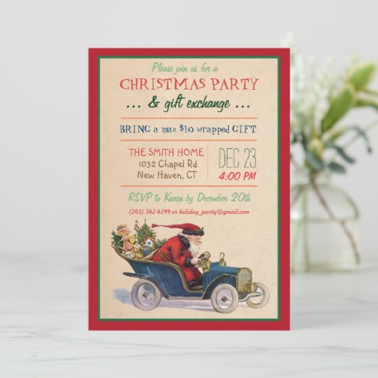 Weihnachtsfeiertag - Einladung (Stehend Vorderseite)