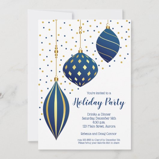 Weihnachtsfeiertag Einladung (Vorderseite)