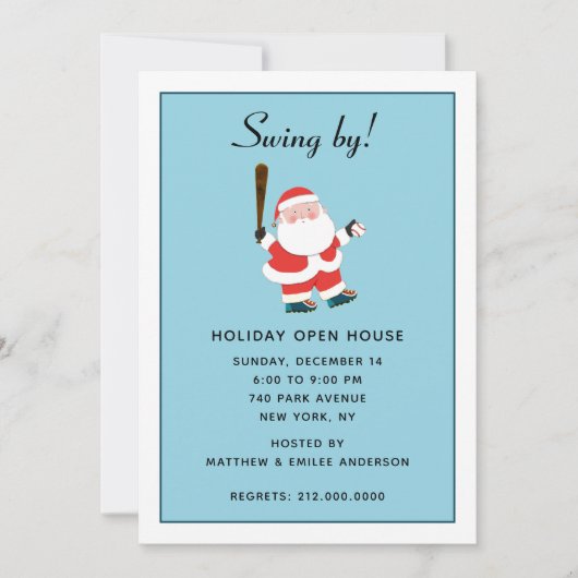 Weihnachtsfeiertag Einladung des Open House (Vorderseite)