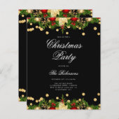 Weihnachtsfeiertag Einladung mit Programm & Menü (Vorne/Hinten)