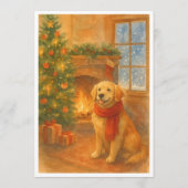 Weihnachtsfeiertag Einladung zum gemütlichen Hunde (Rückseite)