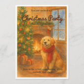 Weihnachtsfeiertag Einladung zum gemütlichen Hunde (Vorderseite)
