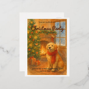 Weihnachtsfeiertag Einladung zum gemütlichen Hunde