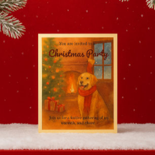 Weihnachtsfeiertag Einladung zum gemütlichen Hunde