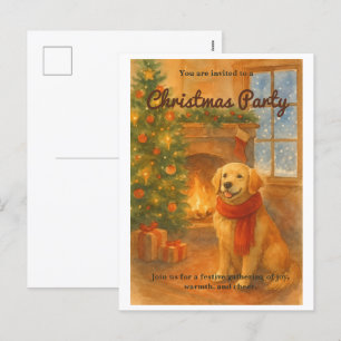 Weihnachtsfeiertag Einladung zum gemütlichen Hunde