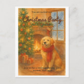 Weihnachtsfeiertag Einladung zum gemütlichen Hunde (Vorderseite)